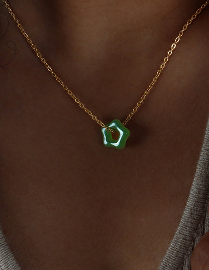 Flower Jade Necklace