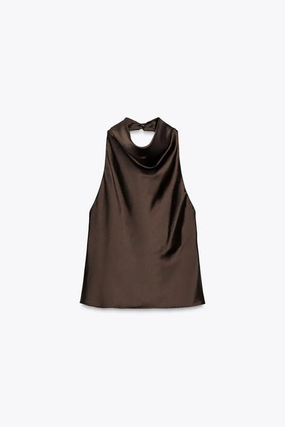 Noor Satin Neck Top