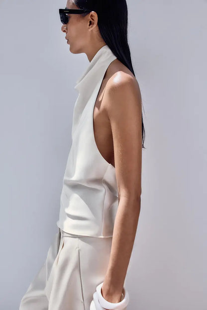 Noor Satin Neck Top