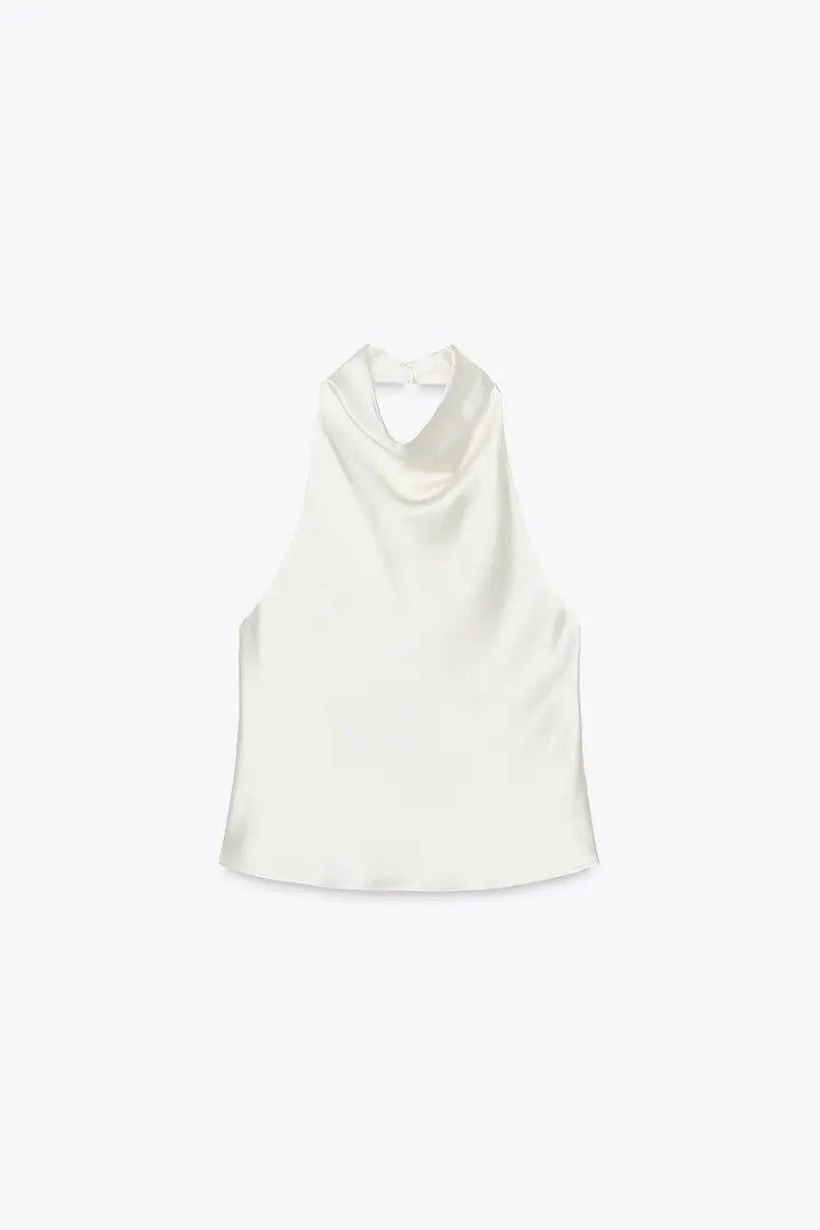 Noor Satin Neck Top