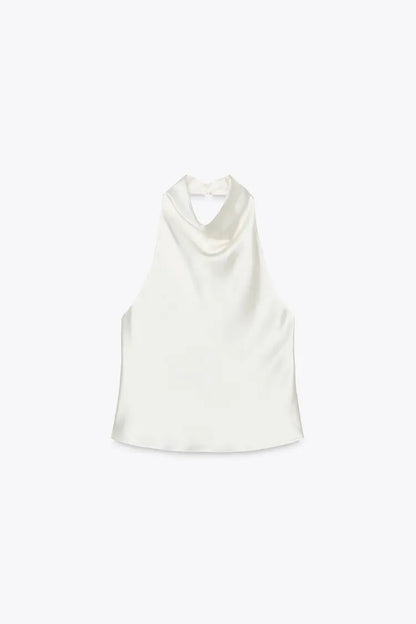 Noor Satin Neck Top