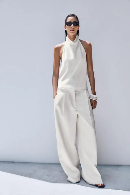 Noor Satin Neck Top