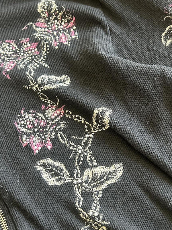 Retro Print Oversized Hoodie