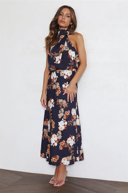 Anabelle Halter Neck Midi Dress