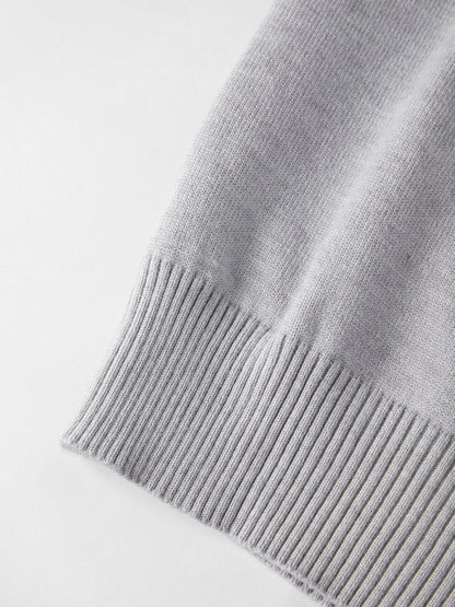 Flag Jacquard Crew Neck Pullover Sweater