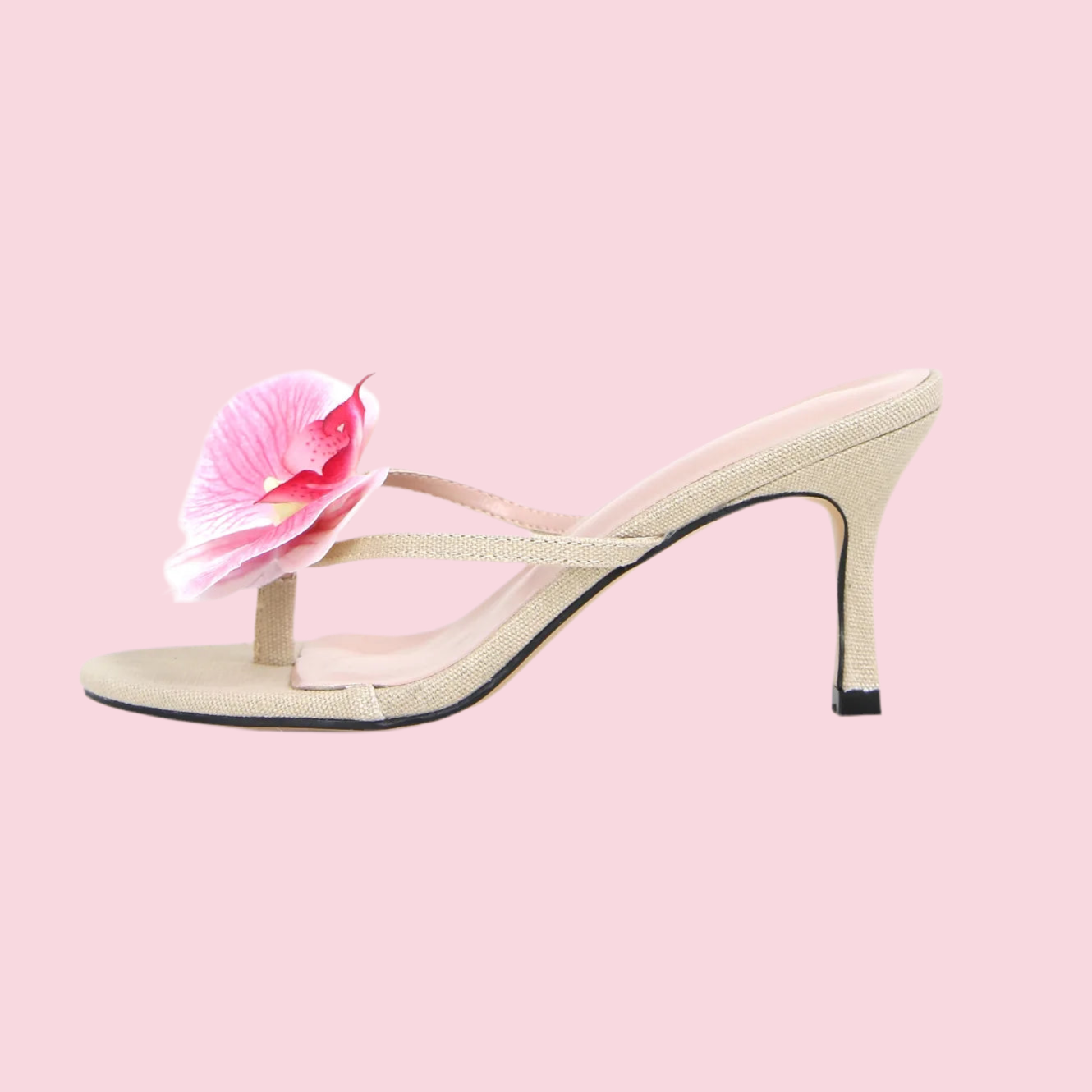 Summer Orchid Slide Heels