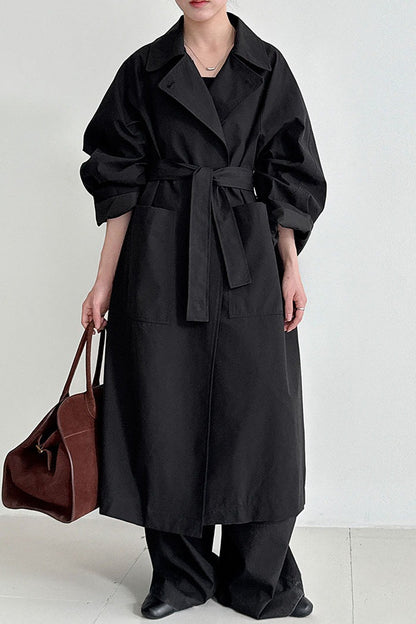 Luxi Vintage Loose Large-Pocket Unique Overcoat