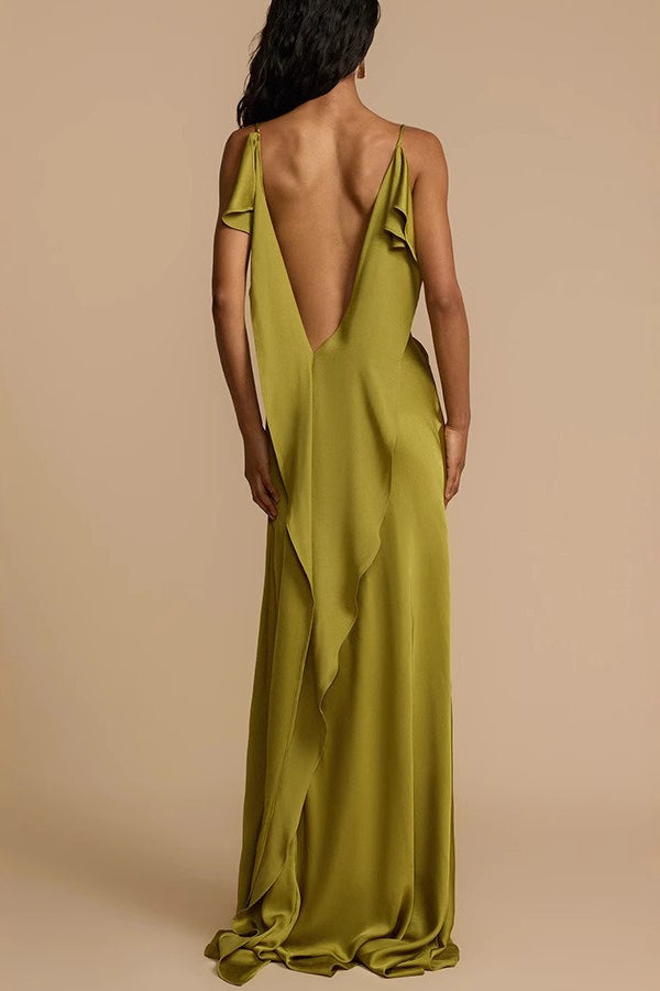 Cami Split Silk Dress