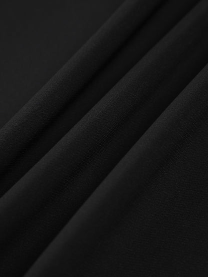 Chiffon Low Cut V-neck Pleated Zip Mini Dress
