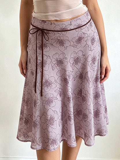 Floral Print Maxi Skirt