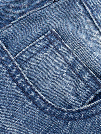 Low Rise Washed Bootcut Jeans