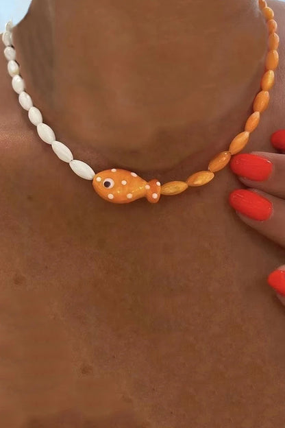 Cute Polka Dot Clownfish Necklace