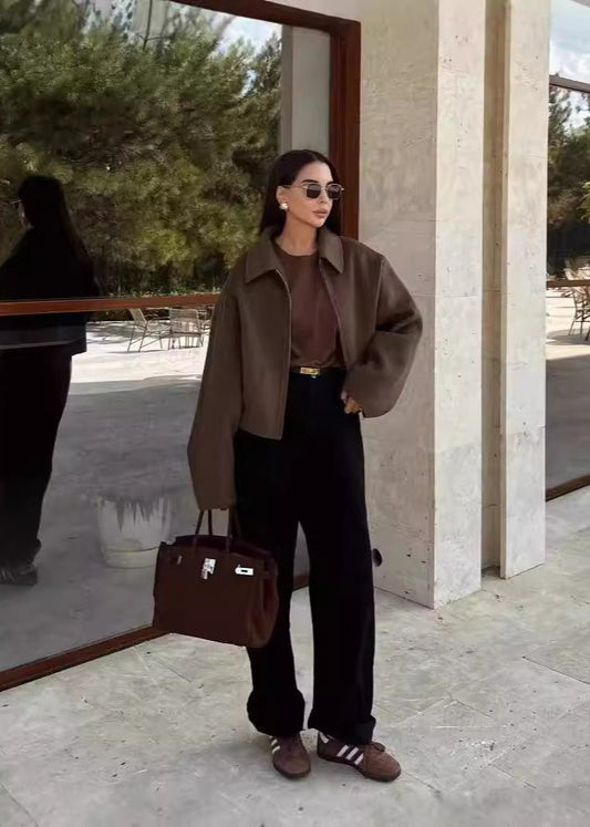 Timeless Woolen Lapel Jacket â_?Fall & Winter Essential