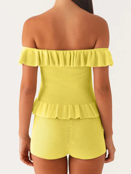 Hannah Knit ruffle Set