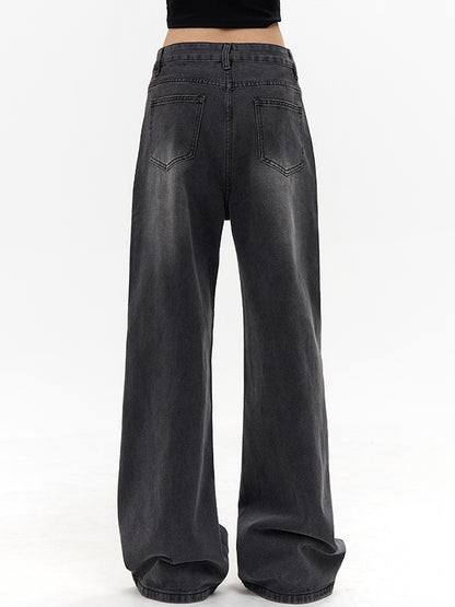 Retro Washed Distressed Boyfriend Jeans