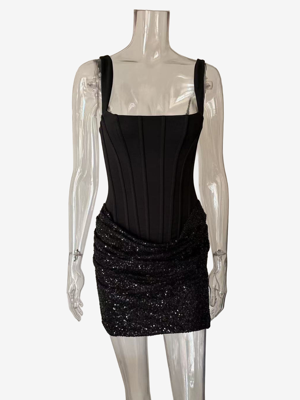 Corset Sequin Sleeveless Bodycon Mini Party Dress For Women 2026