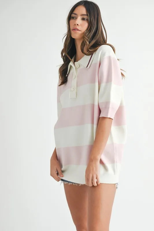 MABLE Polo Collar Sweater