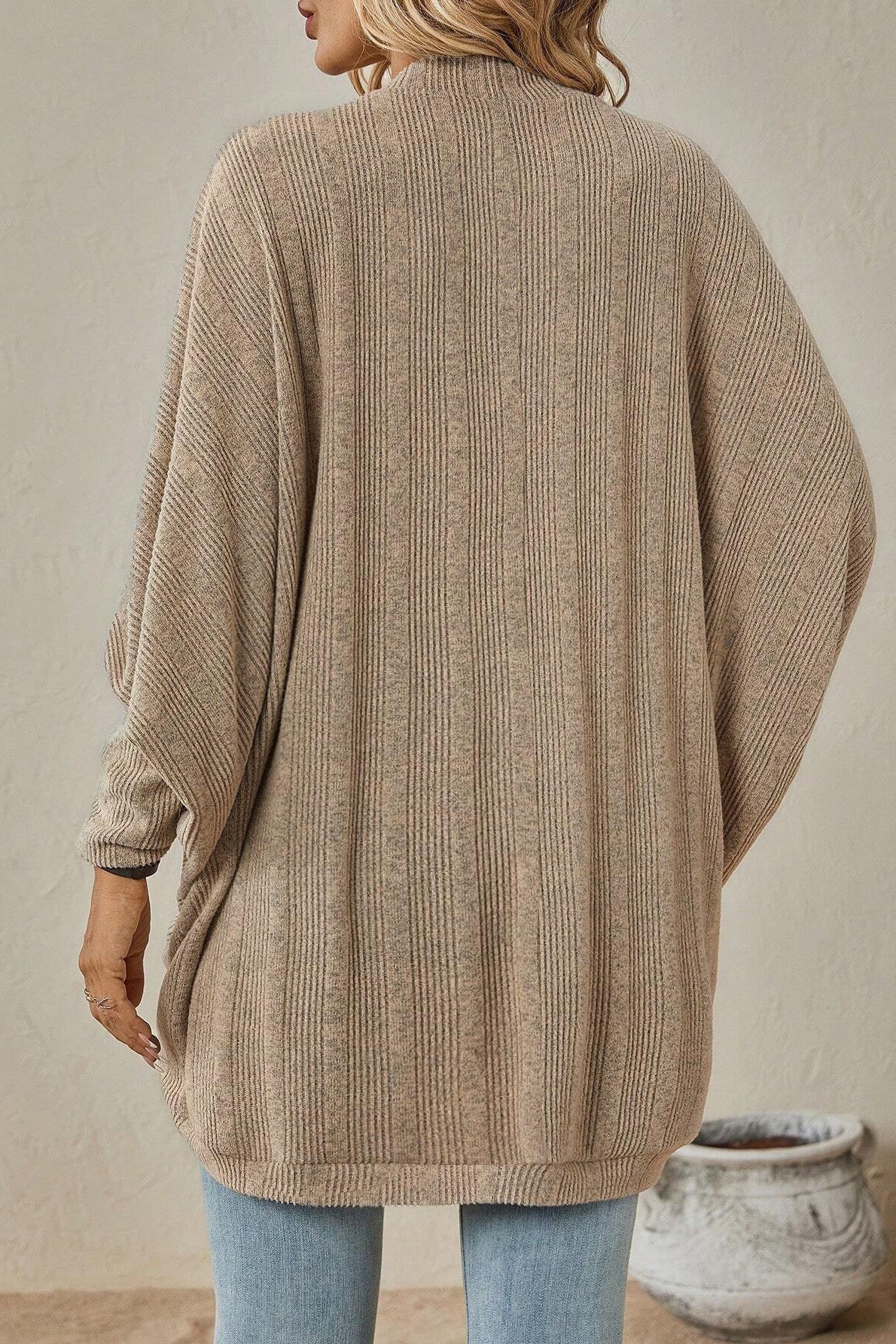 Autumn-Winter New Solid Color Midi Knit Cardigan