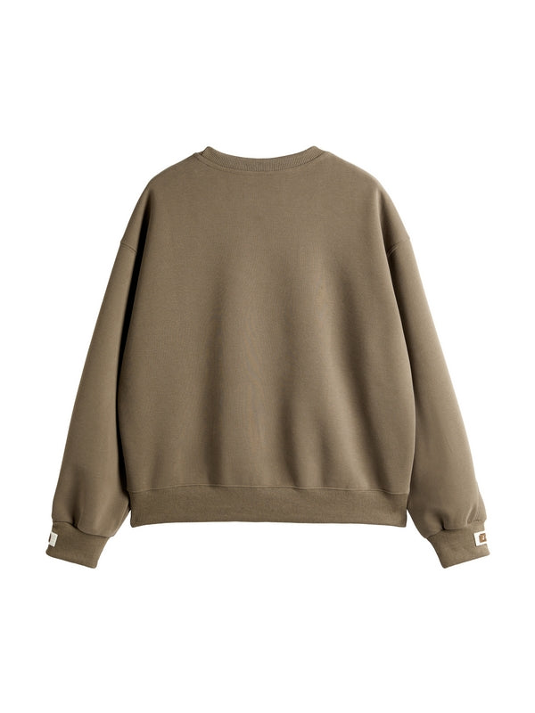 Solid Color Sleeve Embellished Oversized Hoodie