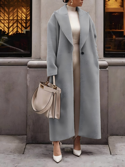 Keep Warm Long Sleeves With Lapel Plush Coats