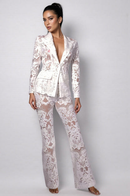 Lian Sequin Lace Blazer Set