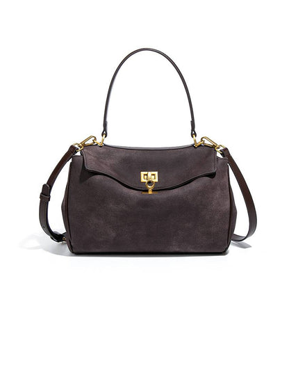 Minimalist suede tote shoulder bag
