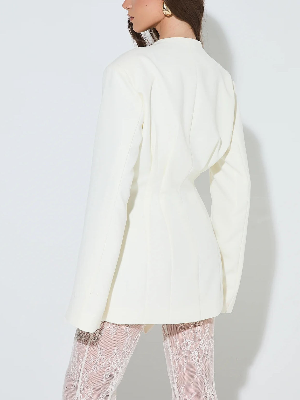 Exquisite Sheer Lace Flared Pants