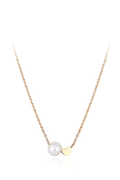 Sweet Heart Pearl Necklace