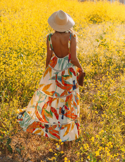 Baja California Crochet Tiered Maxi Dress - FINAL SALE