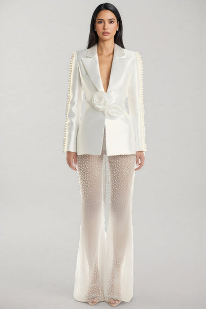 Becky Pearl Sequin Mesh Pants