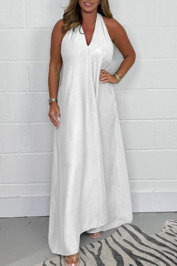 WOMEN'S T-BACK FLOATY DRESS FLOATY MAXI DRESS