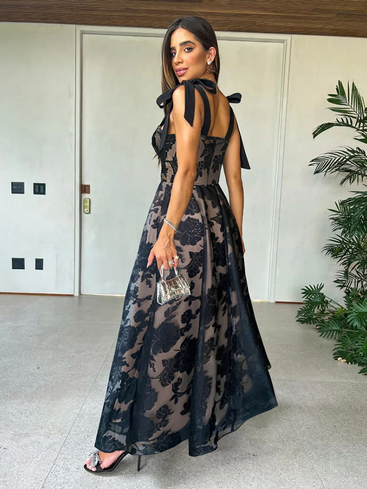 A-Line Dress Sweetheart Neckline Sleeveless Party Prom Maxi Dresses