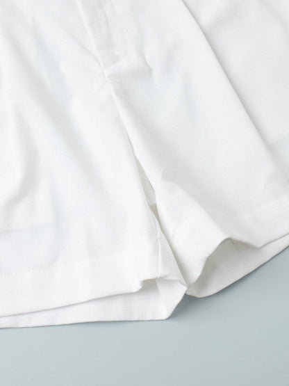 Flax Commuter Vest Loose Shorts Set 2-piece Sets
