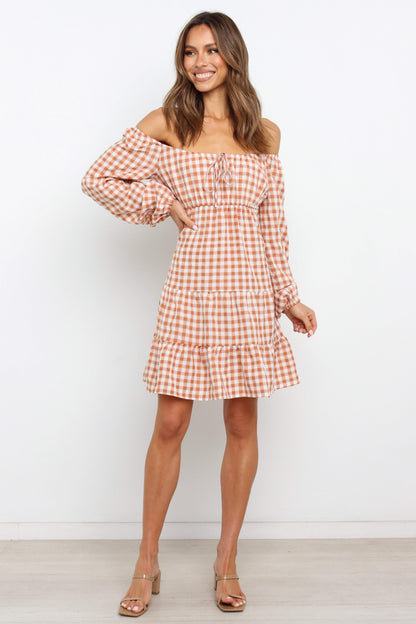Fall Daily Tie Short A Line Dress