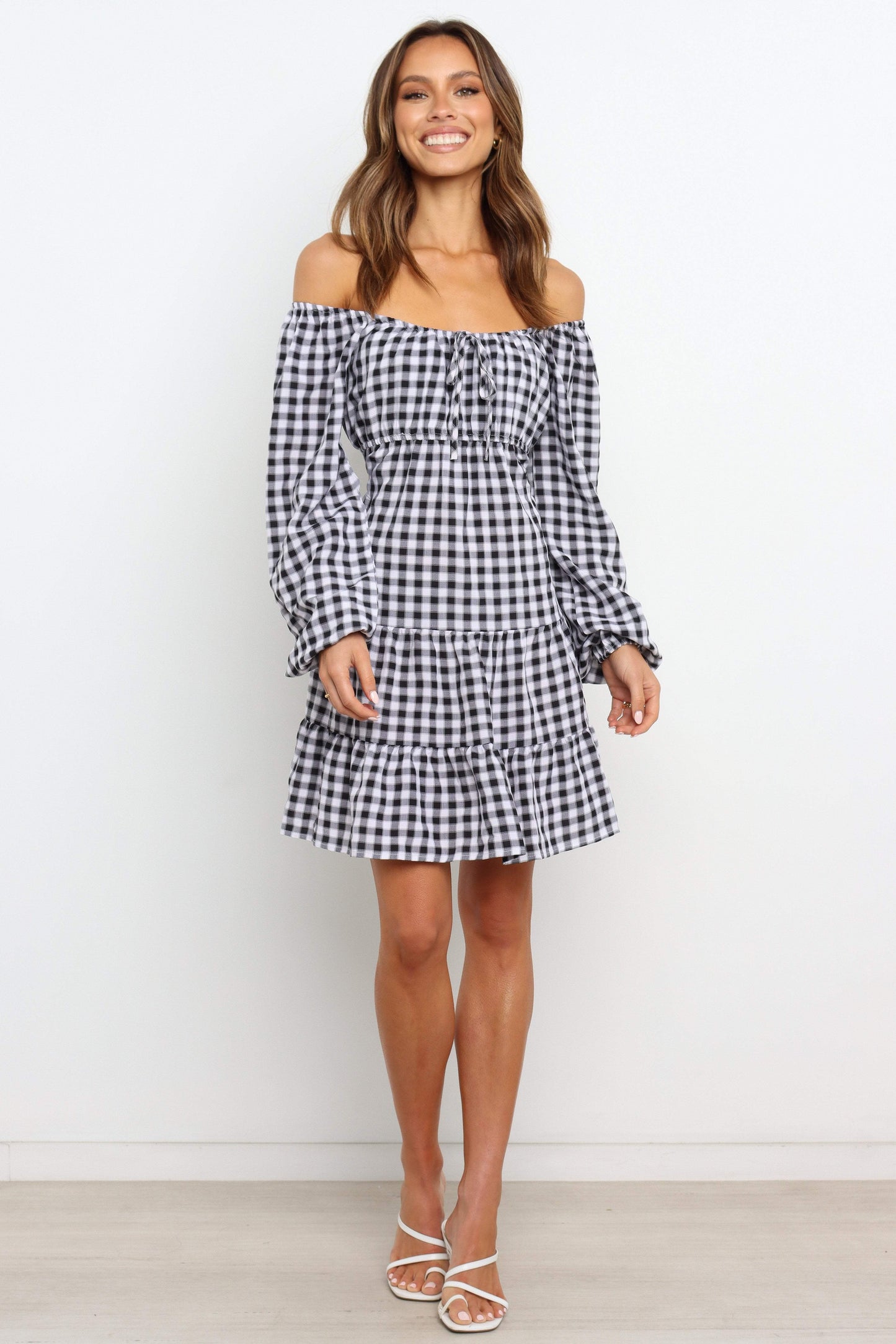 Fall Daily Tie Short A Line Dress