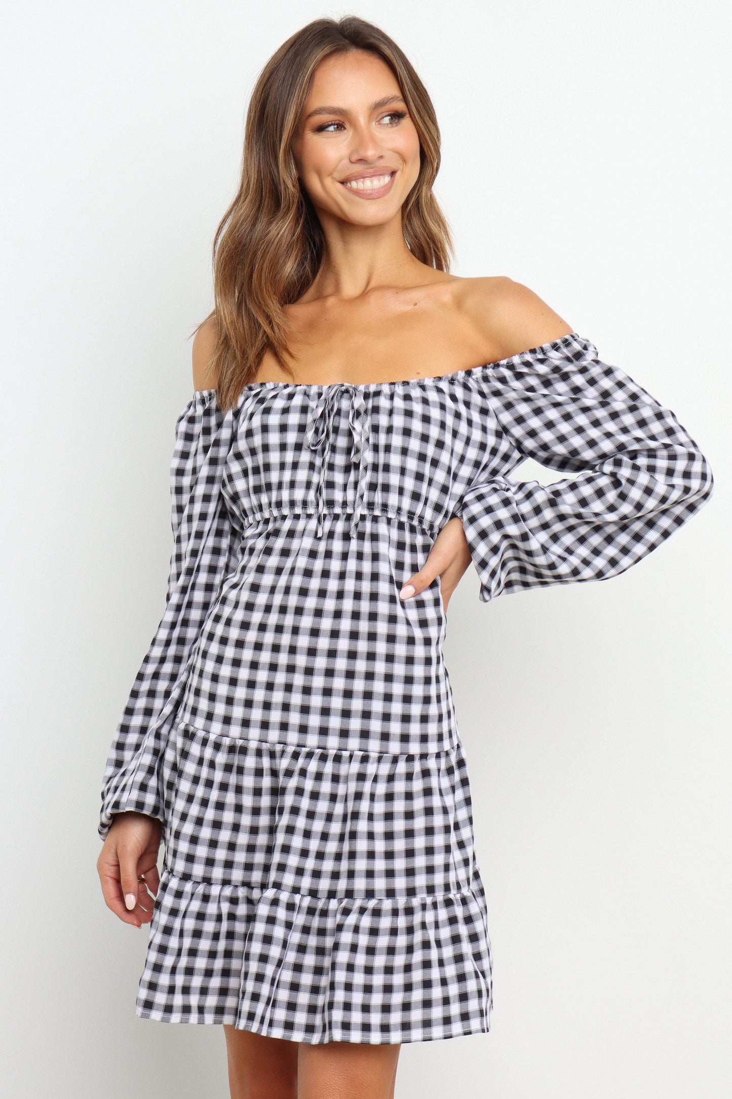 Fall Daily Tie Short A Line Dress