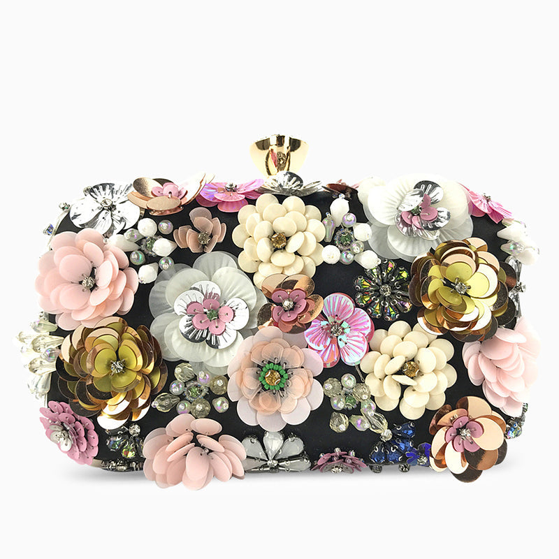 Zenaida Beaded Floral Clutch Bag