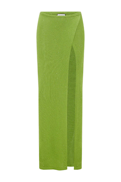 Elegant High-slit Casual Knitted Cover-up Maxi Skirt