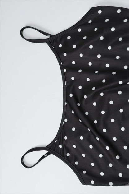 | Polka Dot Bodycon Maxi Dress