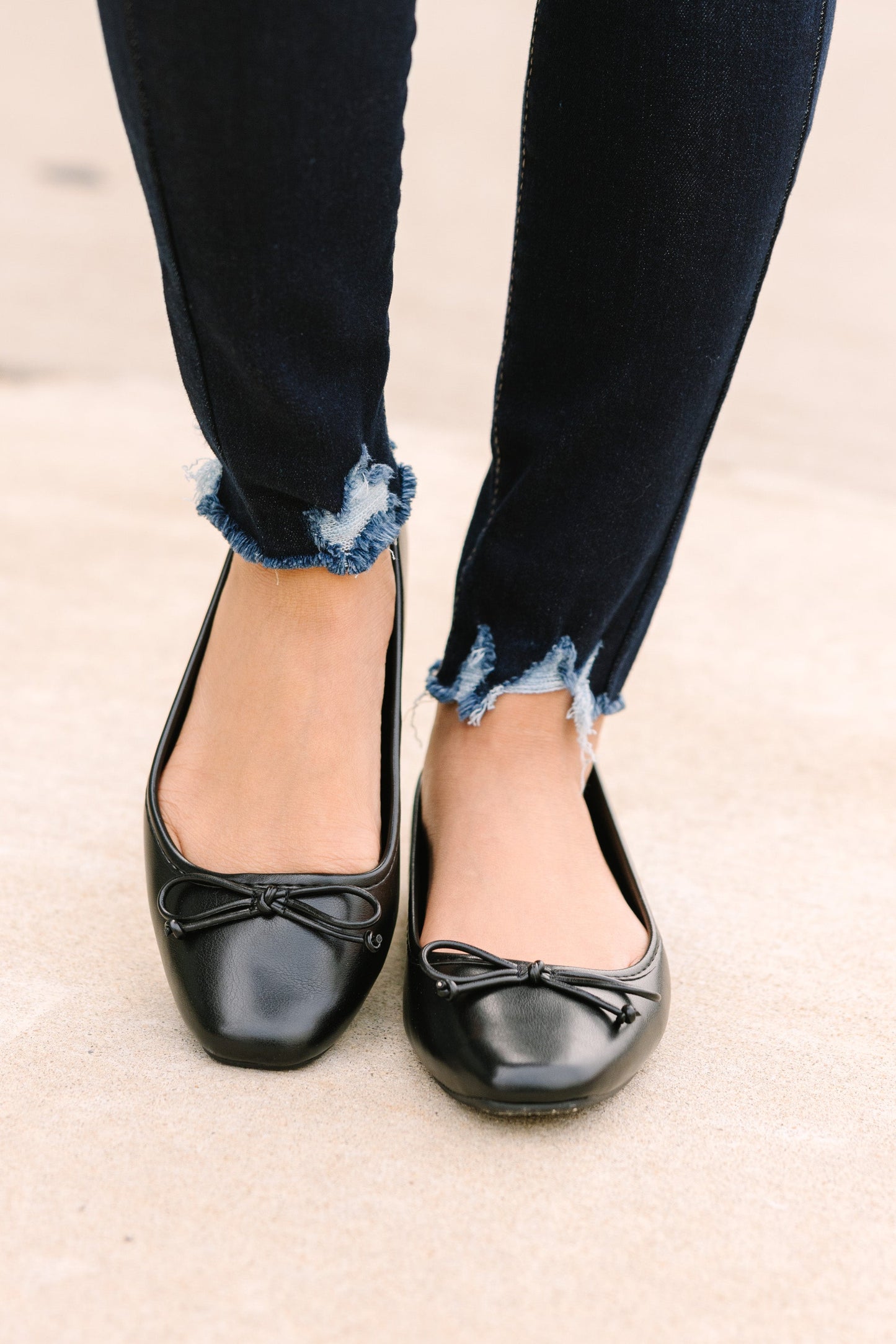 Pep In Your Step Black Flats