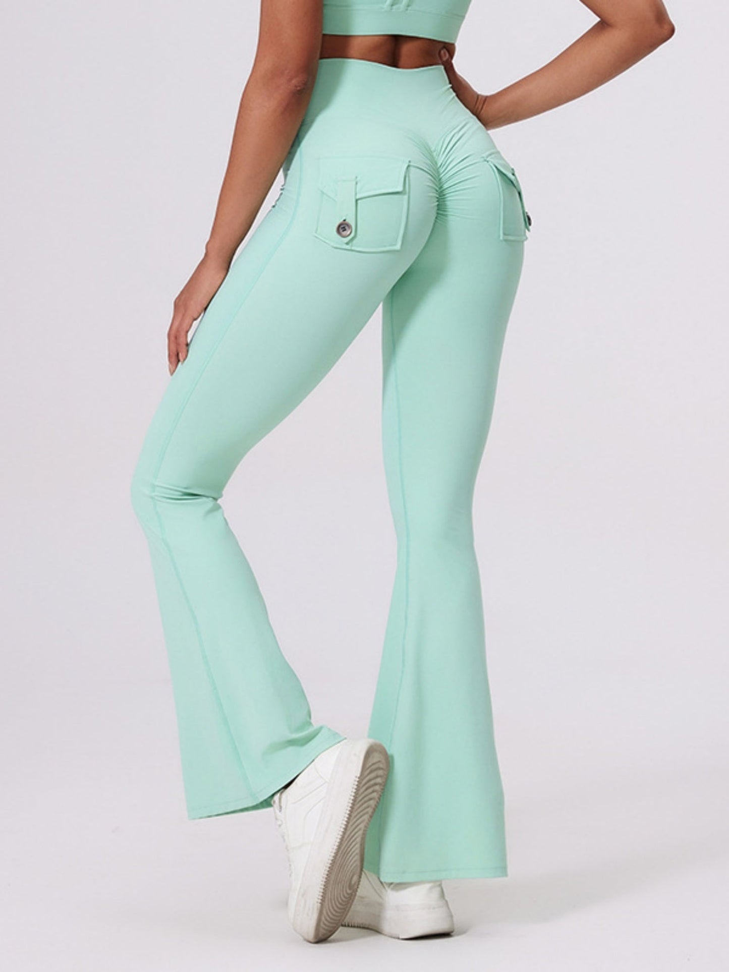 Bare-feel Pocket High-waisted Hip Lift Sports Yoga Pants