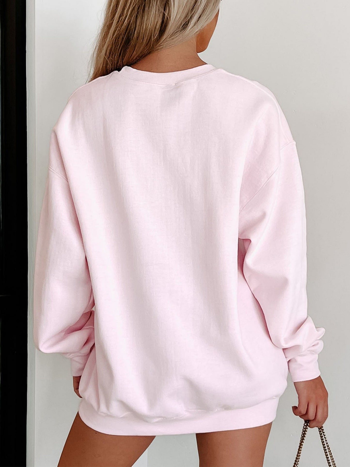 Pink Bow Sequins And Glitter Valentine's Day Sweatshirts&Hoodies