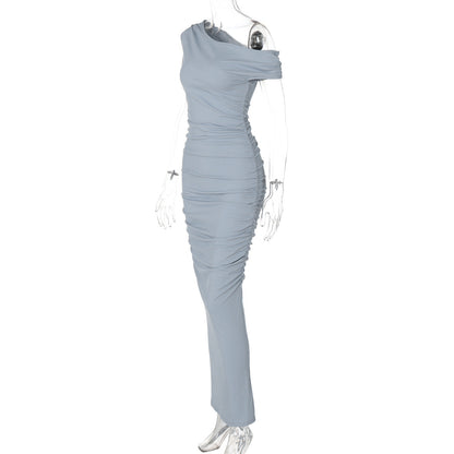 Mystical Off Shoulder Dress - Grey