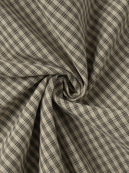 Cotton Blend Lantern Pants Plaid Breathable Leisure Pants