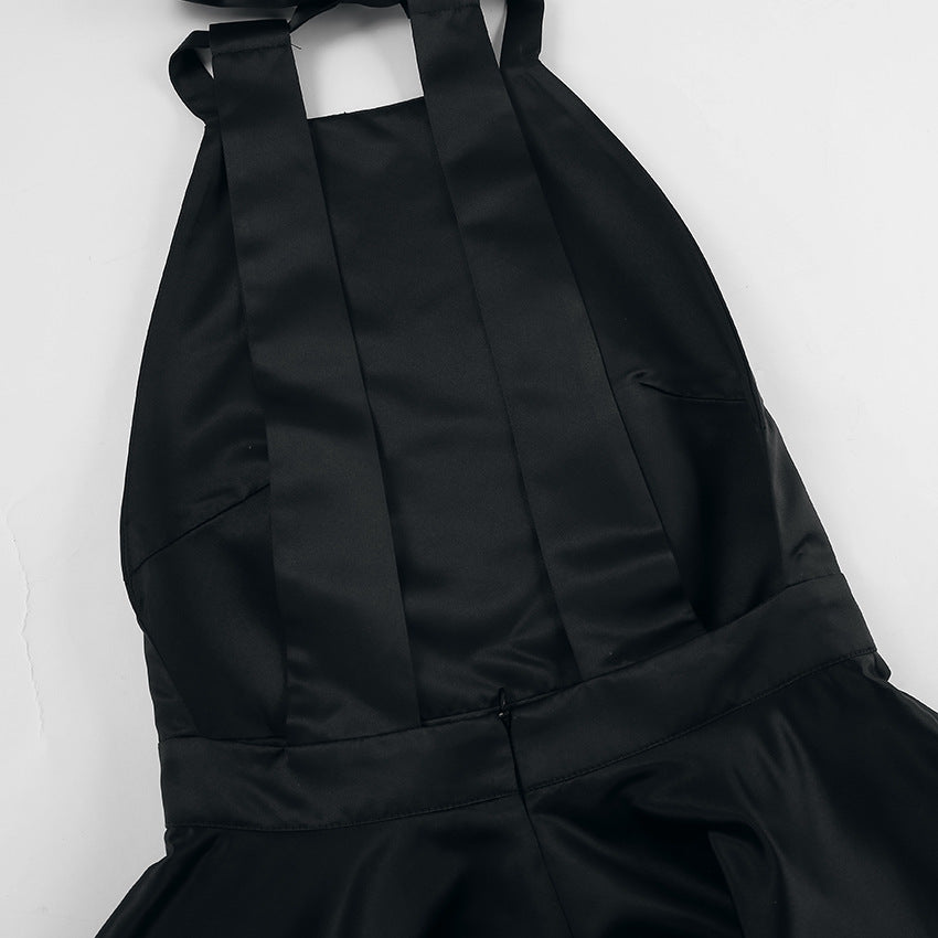 Bow-Gate Mini Dress - Black