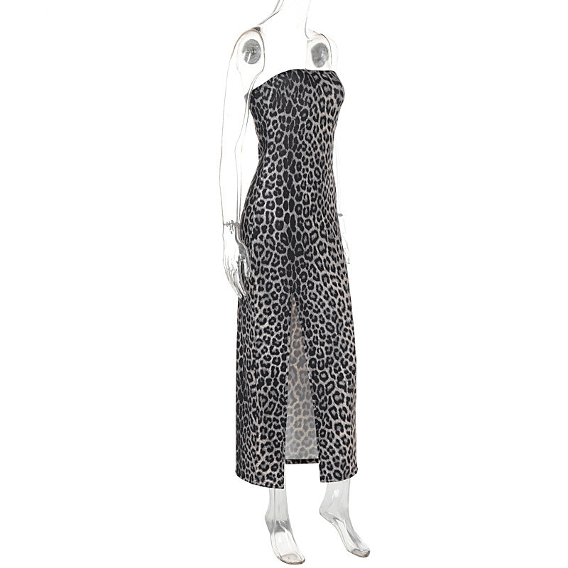 Severus Slit Dress - Brown
