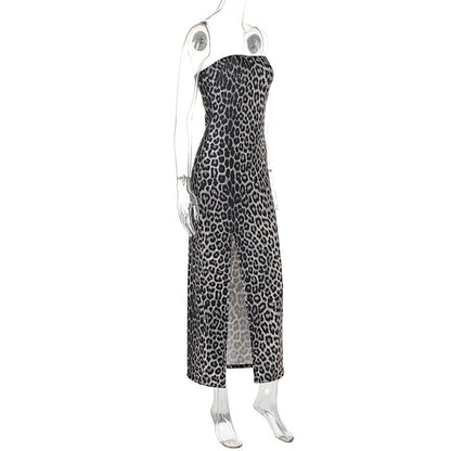 Severus Slit Dress - Brown