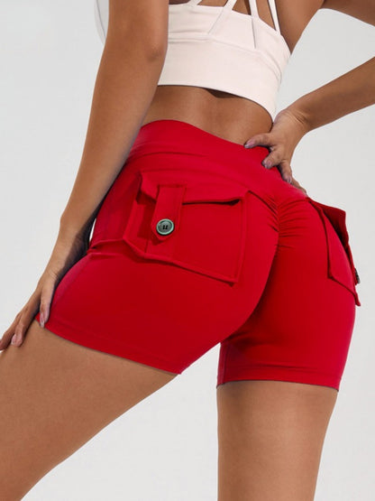Bare-feel Pocket High-waisted, Tummy-flattening, And Butt-lifting Yoga Shorts