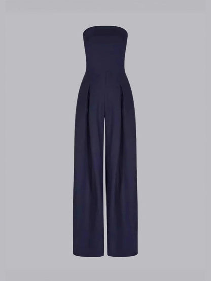 Sexy Slim-fitting Wrap-style Long Jumpsuit