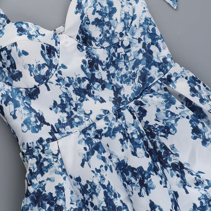 Sicily Mini Dress-Blue